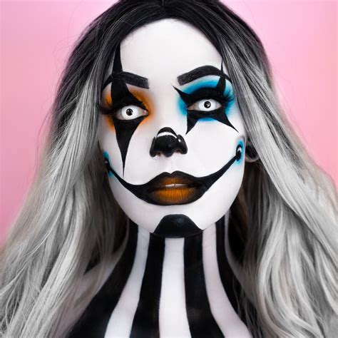 cute but scary clown makeup|scary clown makeup tutorial easy.